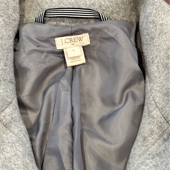 NWOT J Crew Wool City Coat with Full Zip in Heather Dusk Size 2 - Picture 8 of 12